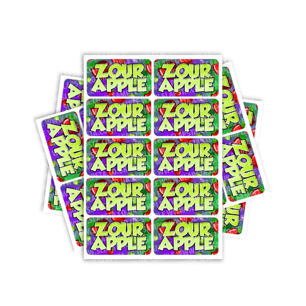 Zour Apple Rectangle / Pre-Roll Labels - SLAPSTA