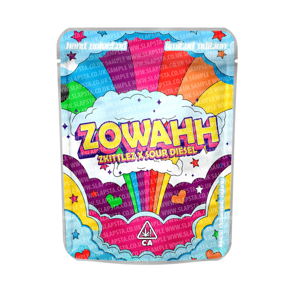 Zowahh Mylar Pouches Pre-Labeled - SLAPSTA