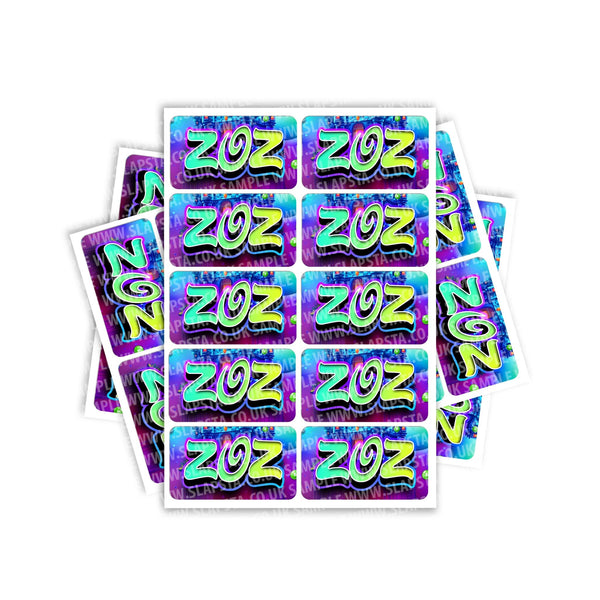 ZOZ Rectangle / Pre-Roll Labels - SLAPSTA