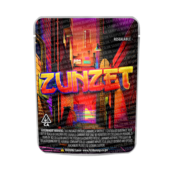 Zunzet Mylar Pouches Pre-Labeled - SLAPSTA